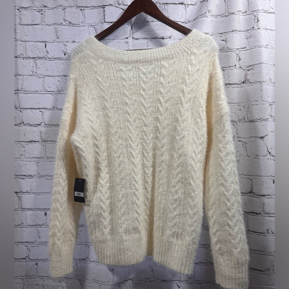 NWT Lucky Brand Cable Knit Eyelash Sweater - Picture 5 of 7